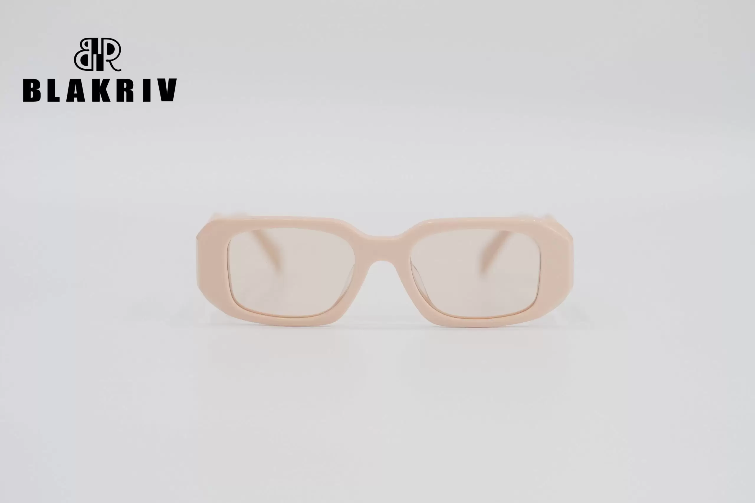 BlakRiv Logo Pink Rectangle Women Sunglasses