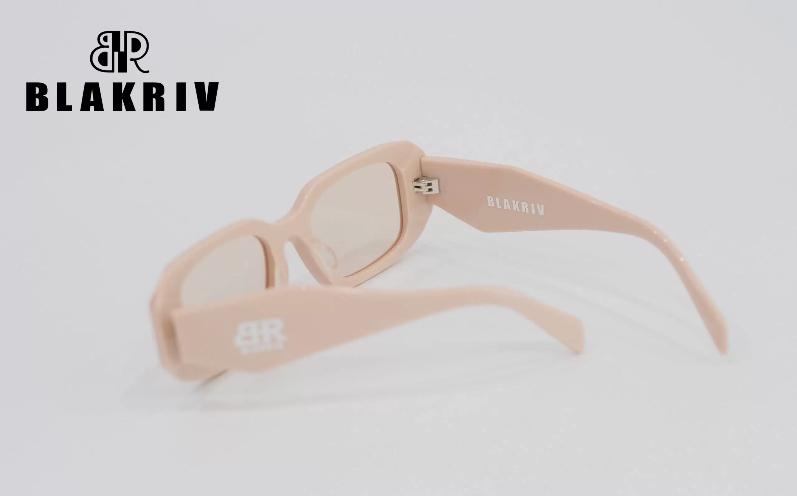 BlakRiv Logo Pink Rectangle Women Sunglasses - Image 3