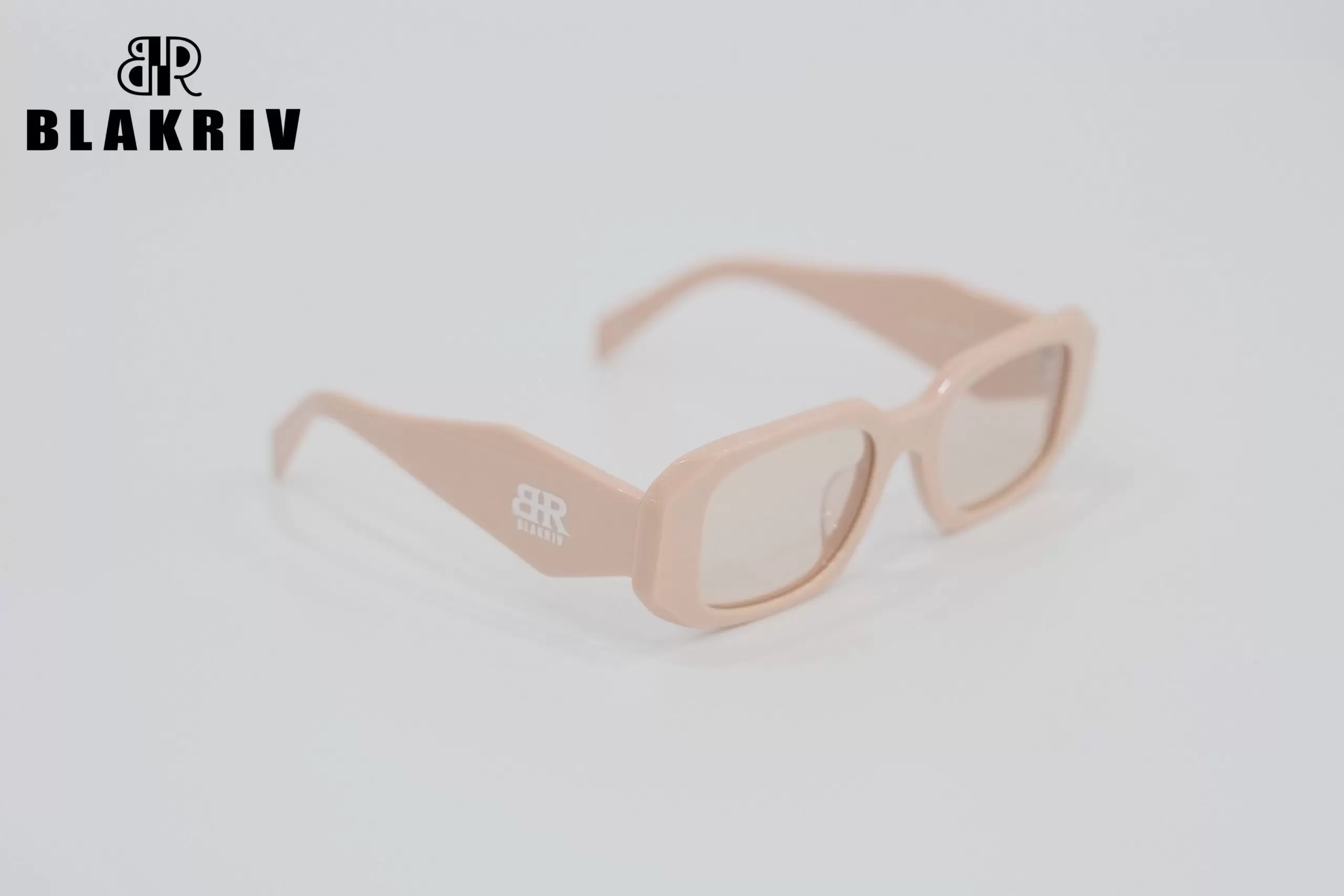 BlakRiv Logo Pink Rectangle Women Sunglasses - Image 4