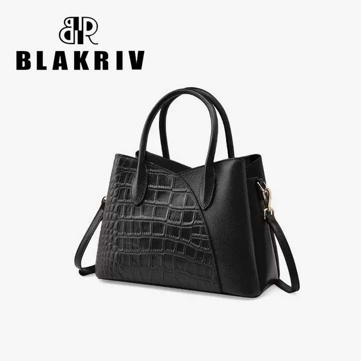 Blakriv Classical Croc-Embossed Satche - Image 7