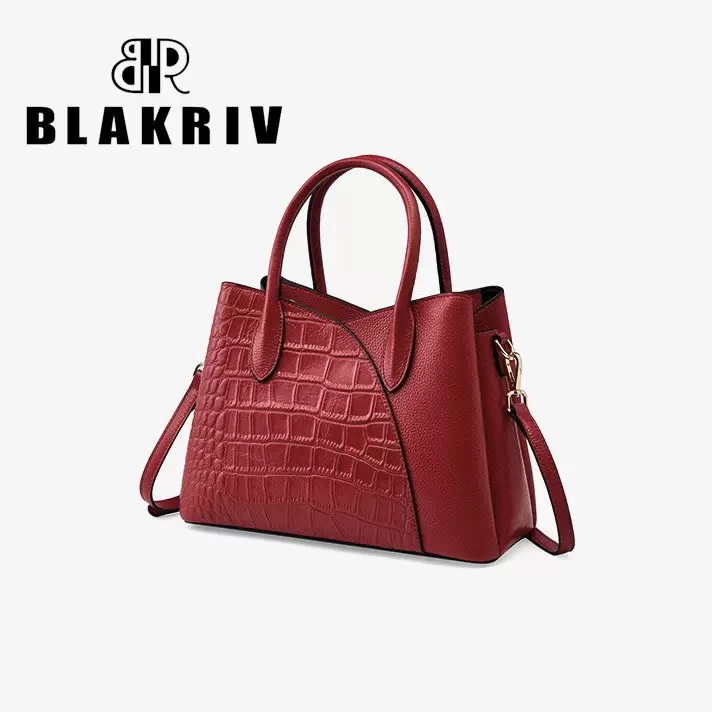 Blakriv Classical Croc-Embossed Satche - Image 5