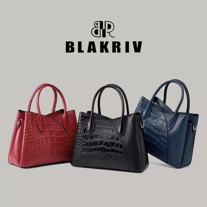 Blakriv Classical Croc-Embossed Satche